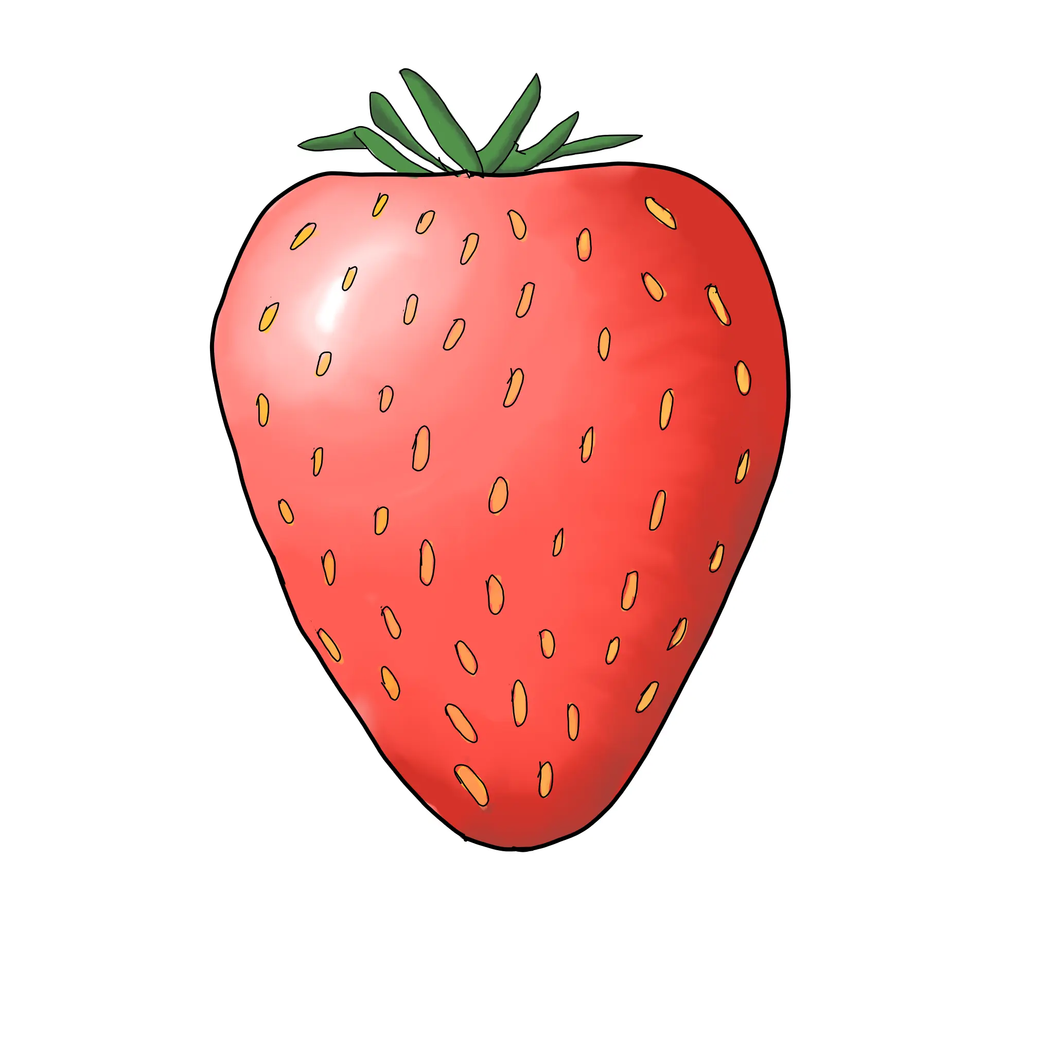 strawberry image I drew in krita